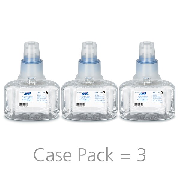 Purell® Advanced Green Certified Hand Sanitizer Foam Refill for LTX-7 Disp, 700 mL, 3/CT (1304-03)
