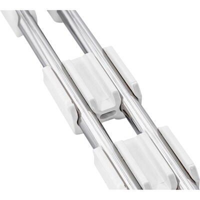 Lorell Stacking Chair Ganging Clips, White, 20/Pack (LLR42955)
