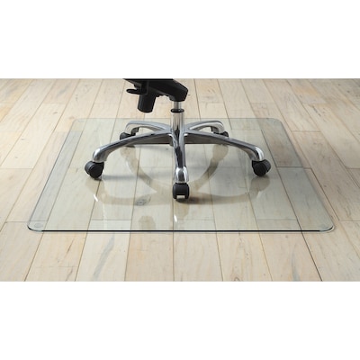 Lorell Tempered Glass Chairmat, 48W x 60L, Clear (LLR82835)