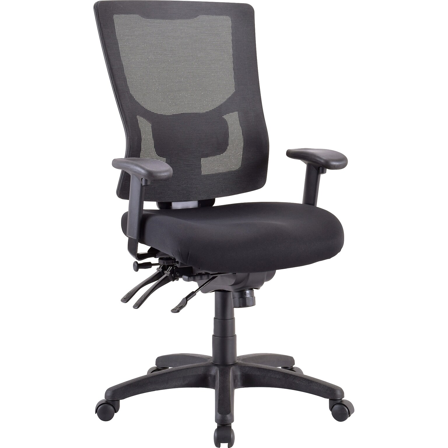 Lorell Conjure Executive High-back Back Chair, 5-Star Base, 25.2 W x 26.8D x 43.7H, Black (LLR62000)