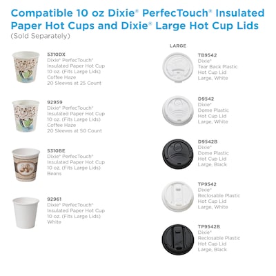Dixie PerfecTouch Paper Hot Cups, 10 oz., Coffee Haze, 25/Pack (5310DX)