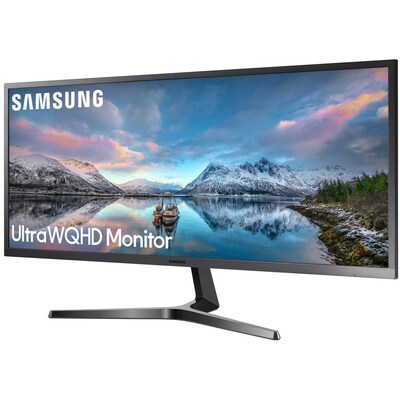 Samsung SJ55W S34J550WQN 34.1 LCD Monitor, Dark Blue Gray, Black (LS34J550WQNXZA)