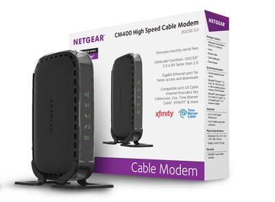 NETGEAR CM400 DOCSIS 3.0 8x4 Cable Modem (CM400-100NAS)