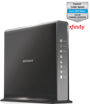 NETGEAR Nighthawk C7100V-100NAS Dual Band Wireless and Ethernet Router, Black