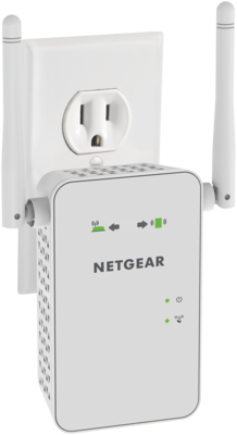 NETGEAR AC750 Dual Band Gigabit WiFi Range Extender (EX6100)