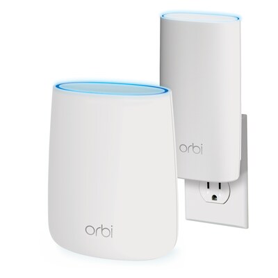 NETGEAR Orbi AC2200 Tri-band Wall-plug WiFi System (RBK20W)