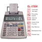 Sharp EL-1750V 12-Digit Desktop Printing Calculator, White