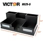 Victor Technology 6 Compartment Wood Storage with Smart Phone Holder, Black (9525-5)