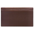 Dacasso Synthetic Suede Desk Pad with Top Rail, 20 x 34, Brown (P3421)