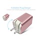 Overtime Dual USB 12W Travel Wall Charger, Metallic Rose Gold (OTH2USB2ARG)