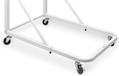 AdirOffice 12 Bracket Vertical File Rolling Stand For Blueprints, White (613-WHI)