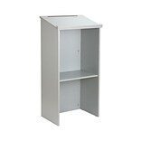 AdirOffice 46H Floor Standing Lectern with Adjustable Shelf, Gray (661-01-SIL)