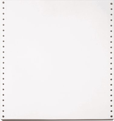 Willamette Industries Perforated Blank Computer Paper, 9.5 x 11, 20 lbs., White Bond, 2700 Sheets/