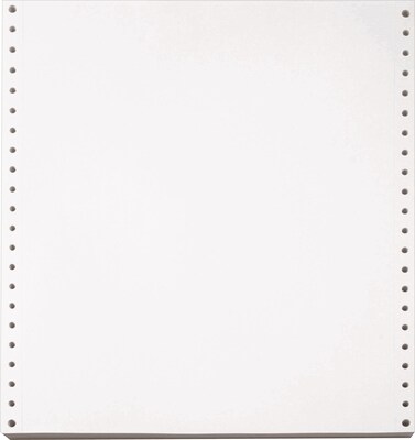 Willamette Industries Perforated Blank Computer Paper, 9.5 x 11, 20 lbs., White Bond, 2700 Sheets/