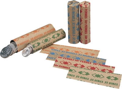 Dimes Flat Coin Wrappers 10 cents Holder Tubular MMF 2000 Pop Open 