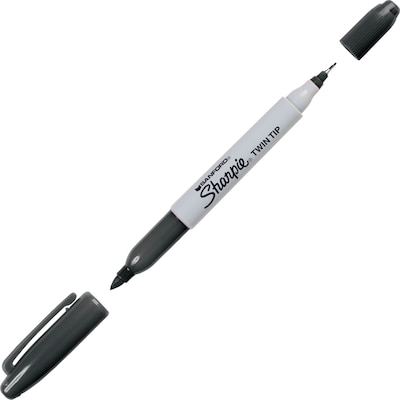 Sharpie Permanent Marker, Twin Tip, Black (32001)