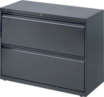 Hon® Brigade® 800 Series 2-Drawer Lateral File Cabinet, Charcoal, Letter/Legal (882LS)