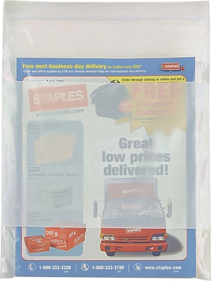 9 x 12 Reclosable Poly Bags, 2 Mil, Clear, 1000/Pack (3975A)