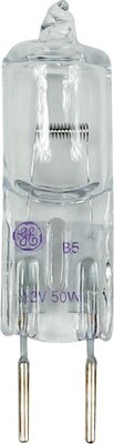 50 Watt GE T-3 JC Halogen Light Bulb, Clear