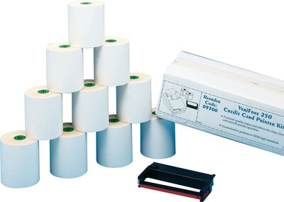 Staples® Credit/Debt Verifone 250 Kit, 2-Ply, 3" x 90', 10 Rolls/Pack (452177)