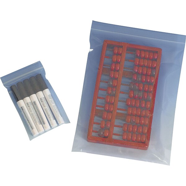 6W x 9L Reclosable Poly Bag, 2.0 Mil, 1000/Carton (3615A)
