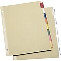 Economy Insertable Dividers with Buff Paper, 5-Tab Multicolor, 6/Set