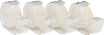 Staples® Invisible Tape Caddies, 3/4" x 11.1 yds, 4/Pack (52384-P4D)