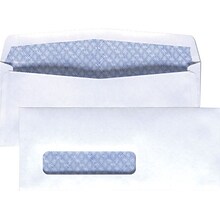 Staples® Left Window Security-Tint Gummed Check-Size #8-5/8 Envelopes, 500/Box