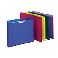 Expanding File Jackets, 1 Expansion, Assorted Colors, Letter, Holds 8-1/2H x 11W, 10/Pk