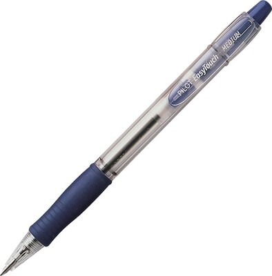 Pilot EasyTouch Retractable Ballpoint Pen, Medium Point, Blue Ink (32221)