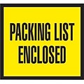 Packing List Envelopes, 4-1/2 x 5-1/2, Yellow Full Face Packing List Enclosed, 1000/Case
