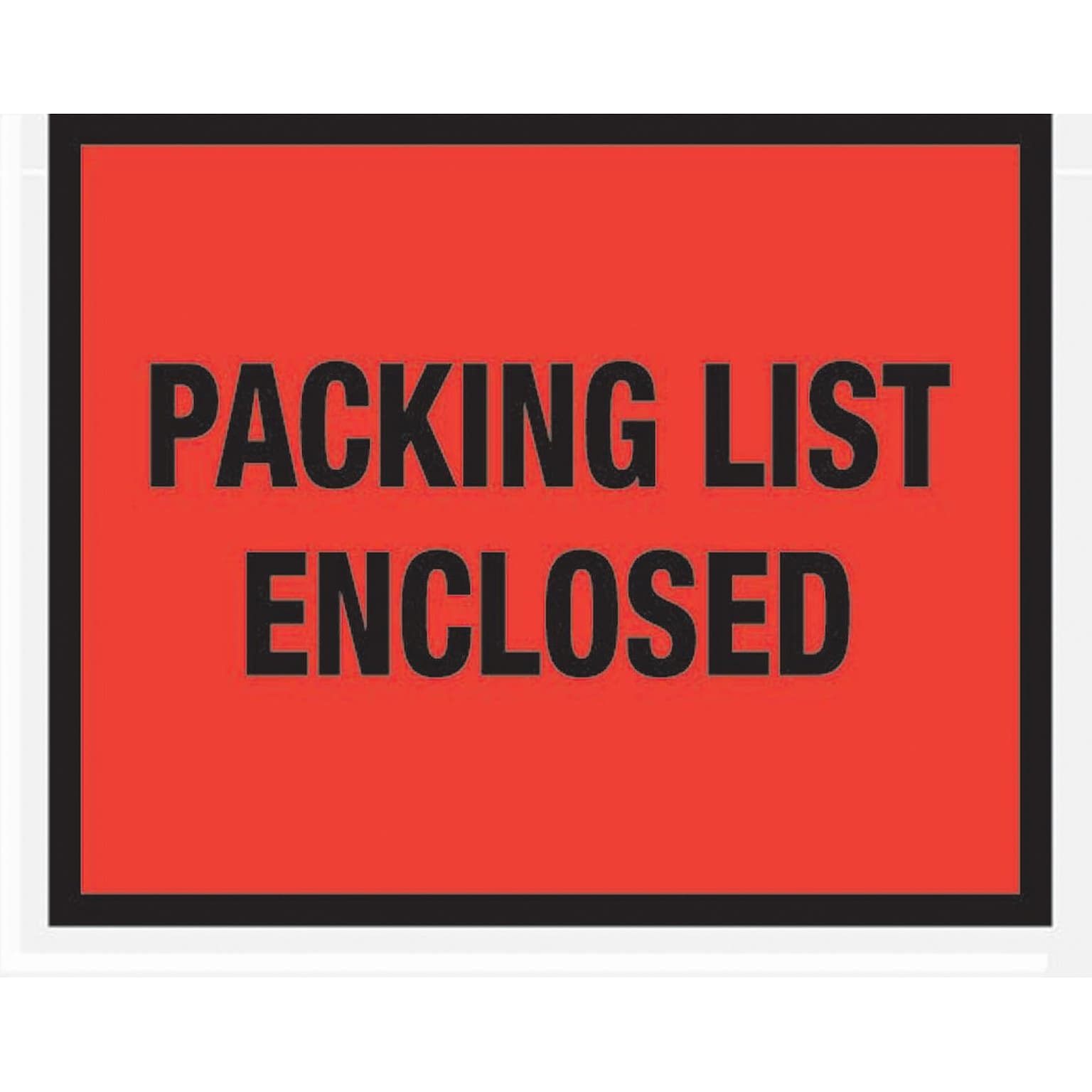 Packing List Envelopes, 7 x 5-1/2, Red Full Face Packing List Enclosed, 1000/Case