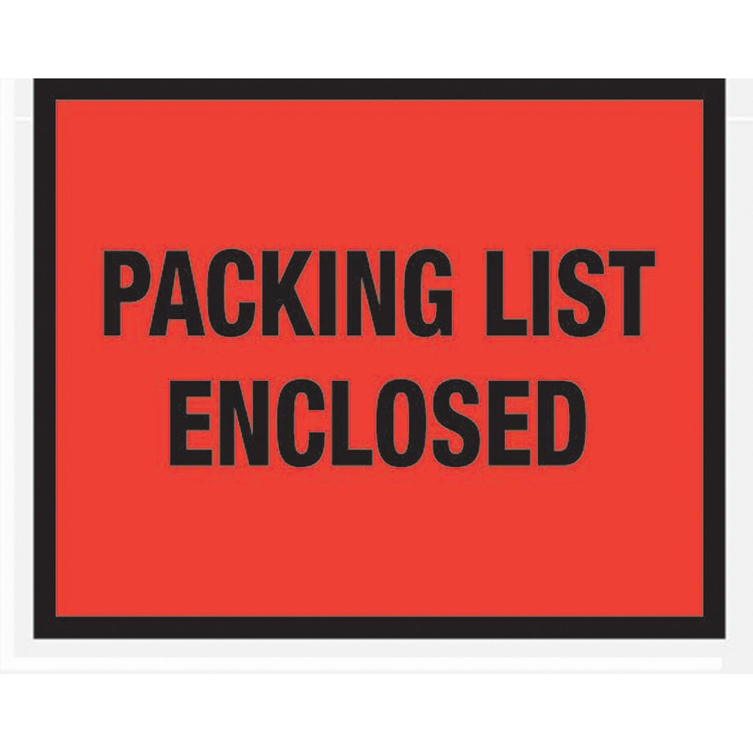 Packing List Envelopes, 7 x 5-1/2, Red Full Face Packing List Enclosed, 1000/Case