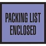 Packing List Envelopes, 4-1/2 x 5-1/2, Blue Full Face Packing List Enclosed, 1000/Case