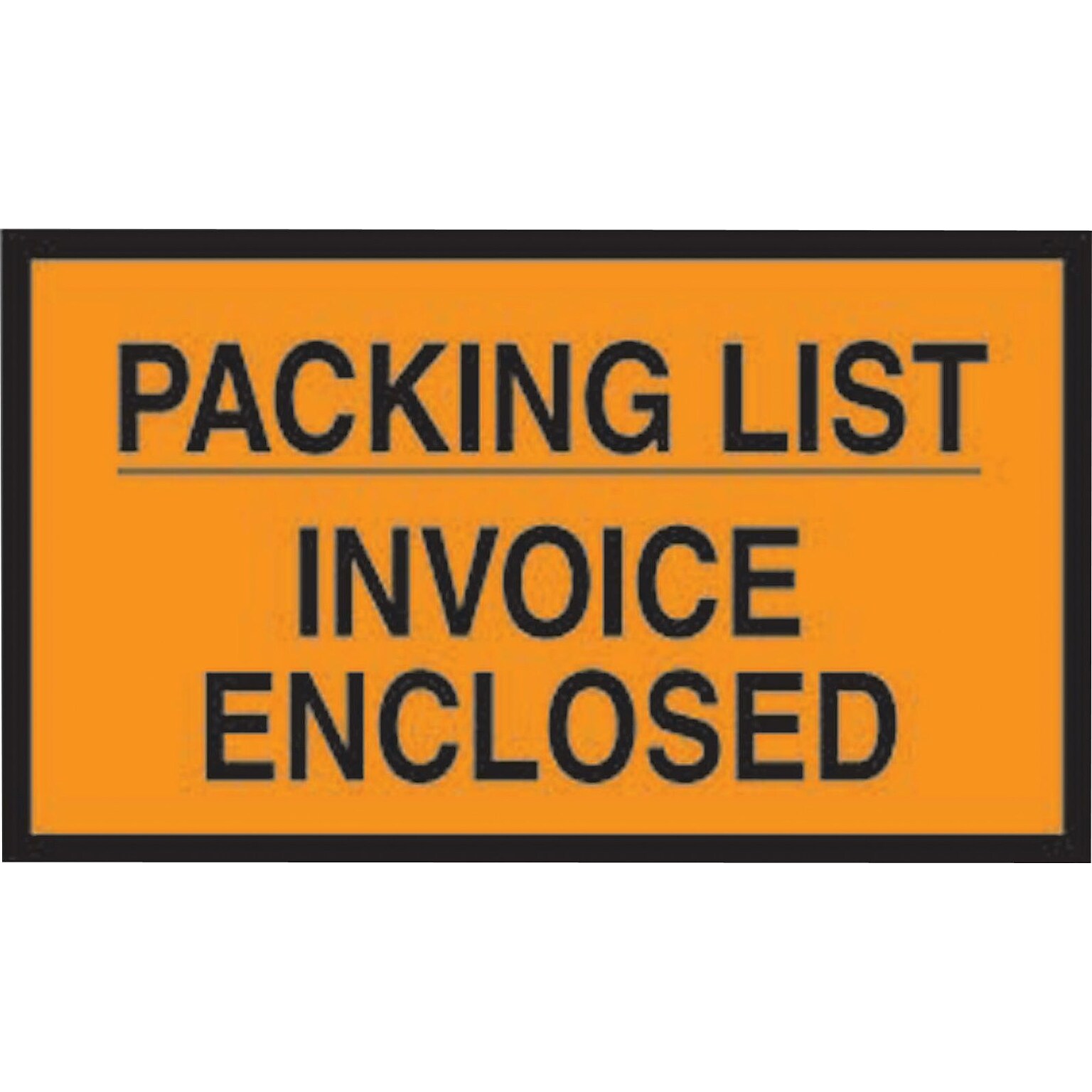 Packing List Envelopes, 7 x 10, Orange Full Face Packing List/Invoice Enclosed, 1000/Case