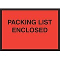 SI Products Packing List Envelopes, 4.5 x 6, Red Full Face, Packing List Enclosed, 1000/Case (PL413)