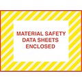 Packing List Envelopes, 4-1/2 x 6, Yellow Striped Full Face M.S.D.S. Enclosed, 1000/Case