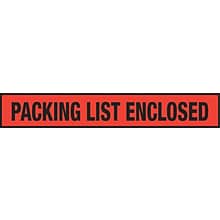 Packing List Envelopes, 4-1/2 x 7-1/2, Red Panel Face Packing List Enclosed, 1000/Case