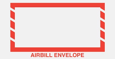 Packing List Envelopes, 5-1/2 x 10, Red Border Airbill Envelope, 1000/Case