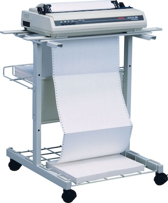 MooreCo 3-Shelf Metal Printer Stand, Light Gray (21701)