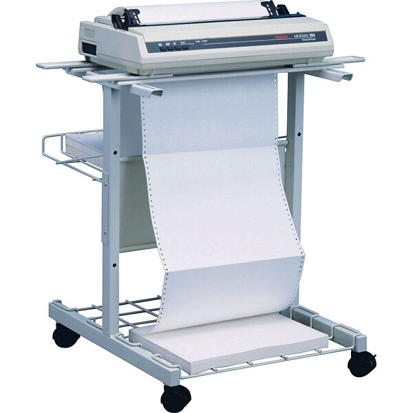 MooreCo 3-Shelf Metal Printer Stand, Light Gray (21701)