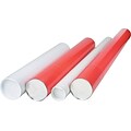 Box Partners Telescoping Mailing Tubes, 3 x 24, Red