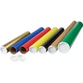 Color Mailing Tubes, 3 x 24, Red