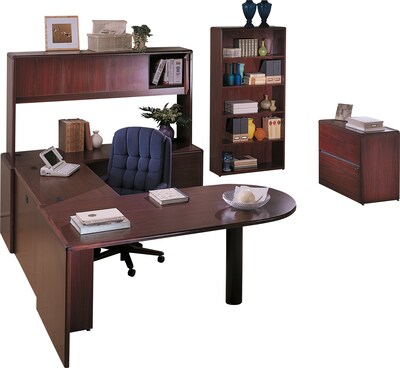 HON® 10700 Series Office Suite in Mahogany, Stack-on Storage Unit for 60" Credenza