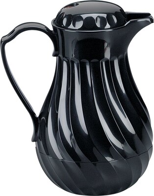 Hormel Swirl Design Poly Lined Coffee Carafe, 40 oz., Black