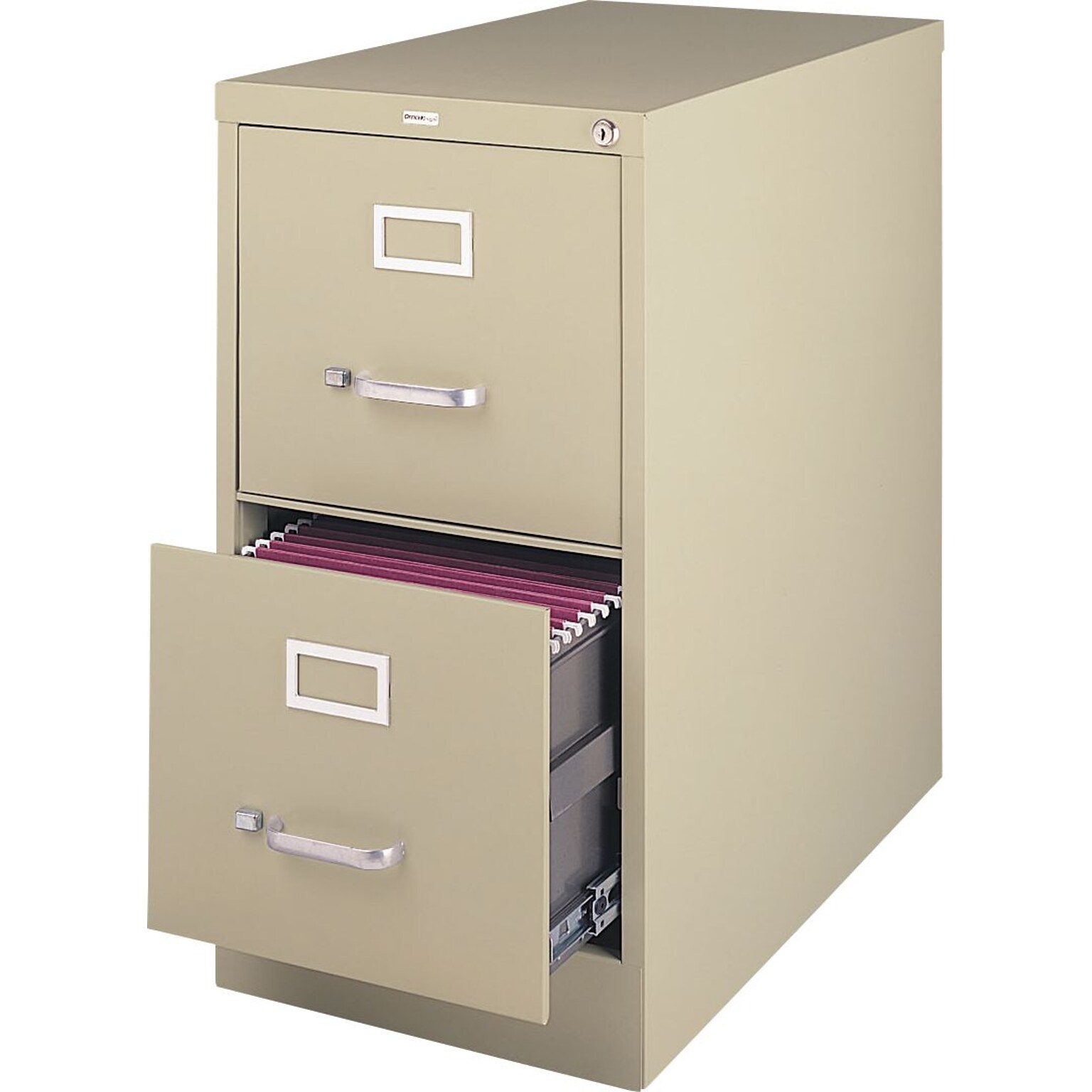 Alera 25 Deep Vertical File Cabinet, Legal, 2-Drawer, Putty (14412)