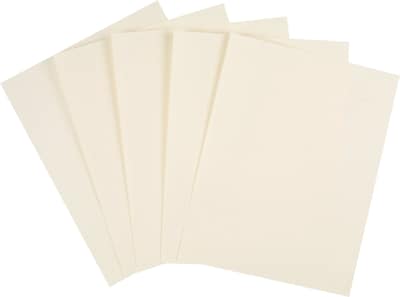 Quill Brand® Cover Stock Paper, 8 1/2 x 11, Cream, 250 Sheets