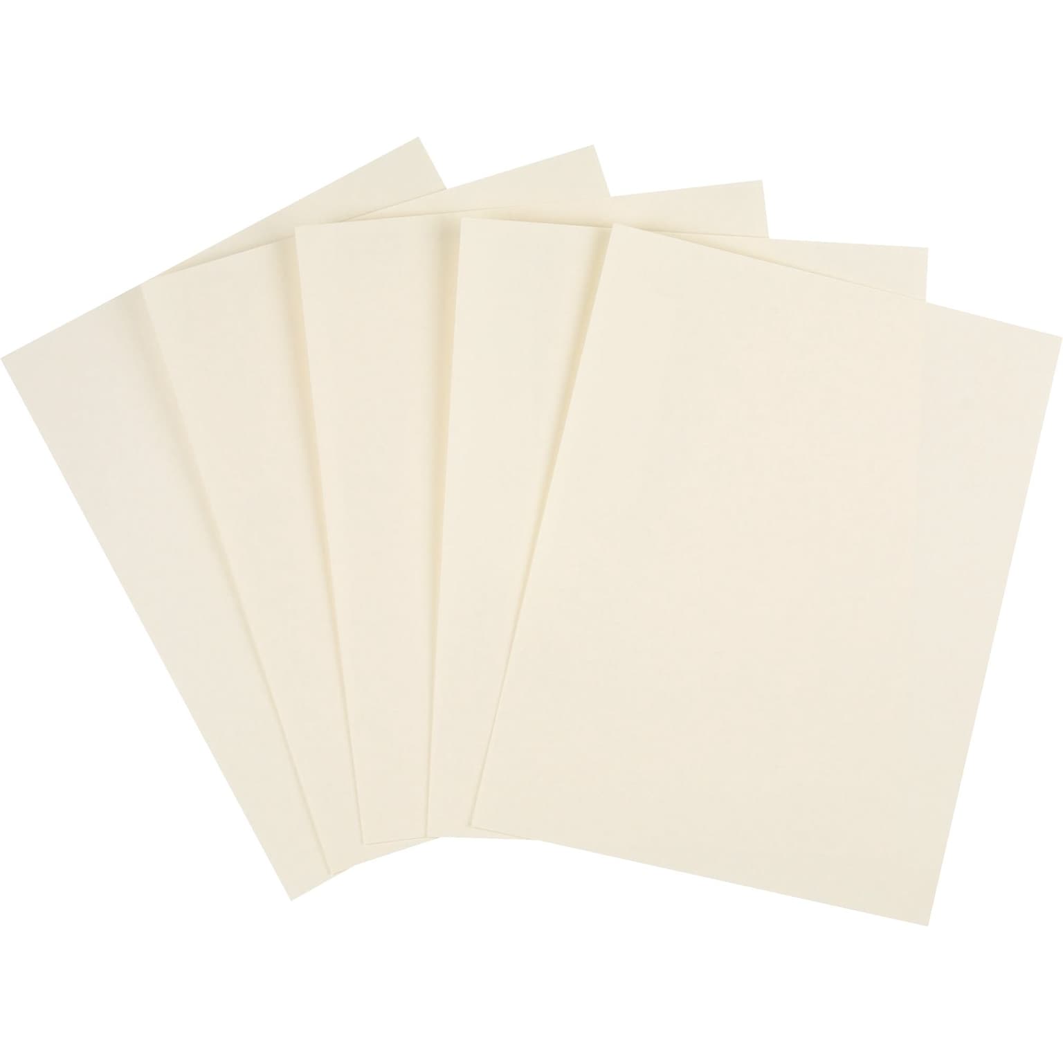 Quill Brand® Cover Stock Paper, 8 1/2 x 11, Cream, 250 Sheets