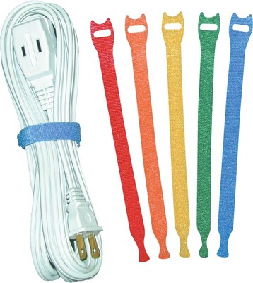 VELCRO® Fasteners, 1/2x8 Straps, Assorted Colors