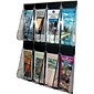 Deflecto Stand-Tall® Leaflet Wall Rack, 8 Pockets, Clear, 23 1/2"H x 18 1/4"W x 2 7/8"D